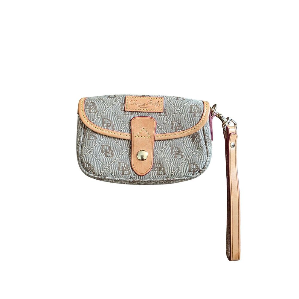 Dooney & Bourke Y2K Vintage DB Monogram Flap Wristlet Pouch